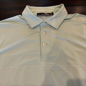 RLX Ralph Lauren Performance men’s green striped  polo shirt, size M  worn once